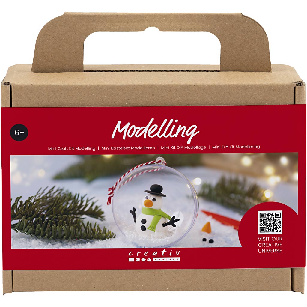 Creativ Company Mini-Hobby-Set Modellieren, Schneemann, 1 Box