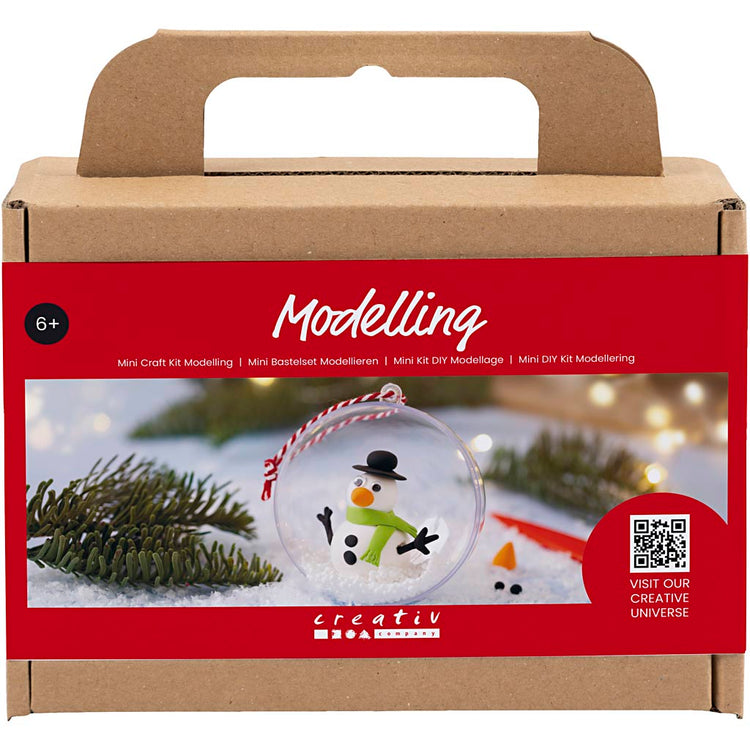 Creativ Company Mini-Hobby-Set Modellieren, Schneemann, 1 Box