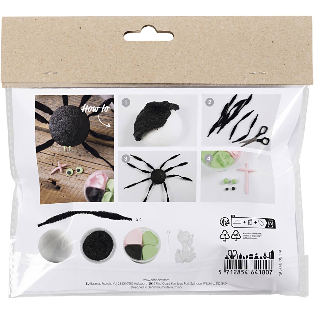Creativ Company Mini-Hobby-Set Bildhauerei, Spinne, 1 Box