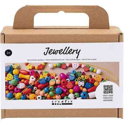Creativ Company Mini-Kreativbox Schmuck, ca. 564 Teile, fröhliche Farben, 1 Box