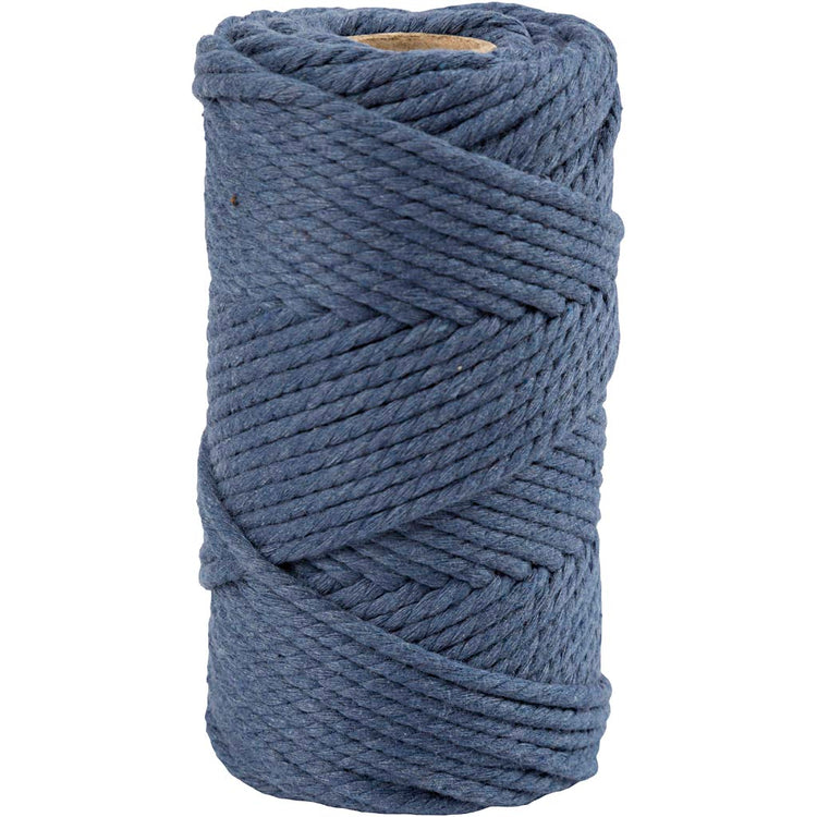 Creativ Company Macrame Cord Blue, 55m