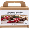 Creativ Company Hobby-Set Weihnachtskugeln, Makramee, Weihnachtsrot, 1 Box