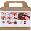 Creativ Company Hobby-Set Weihnachtskugeln, Makramee, Weihnachtsrot, 1 Box