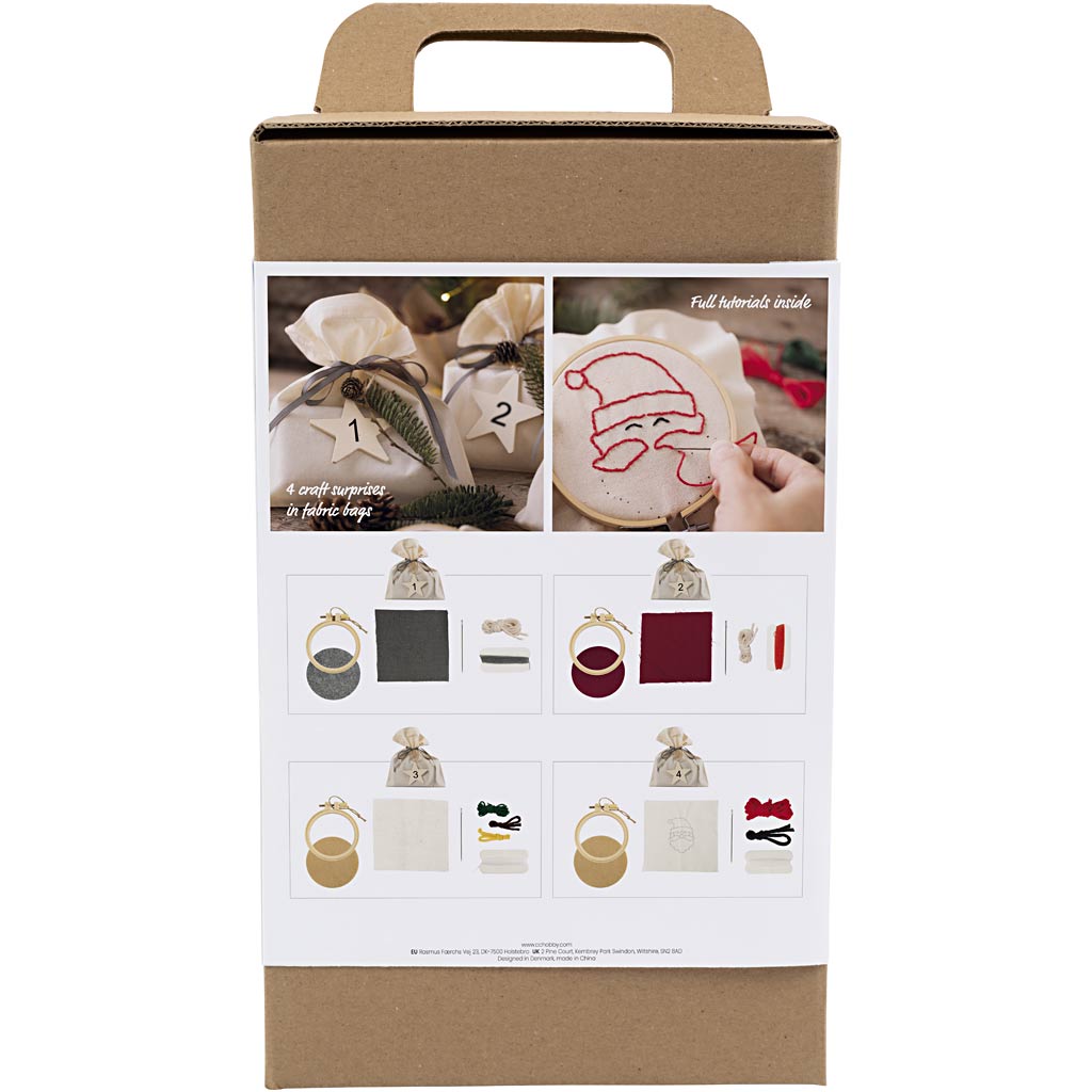 Creativ Company Stickerei-Adventskalender, 1 Box