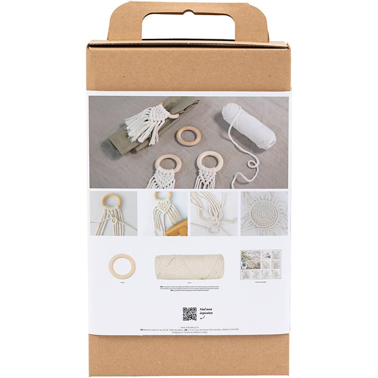 Creativ Company Hobbyset Makrame Tabelle Dekoration Off-White