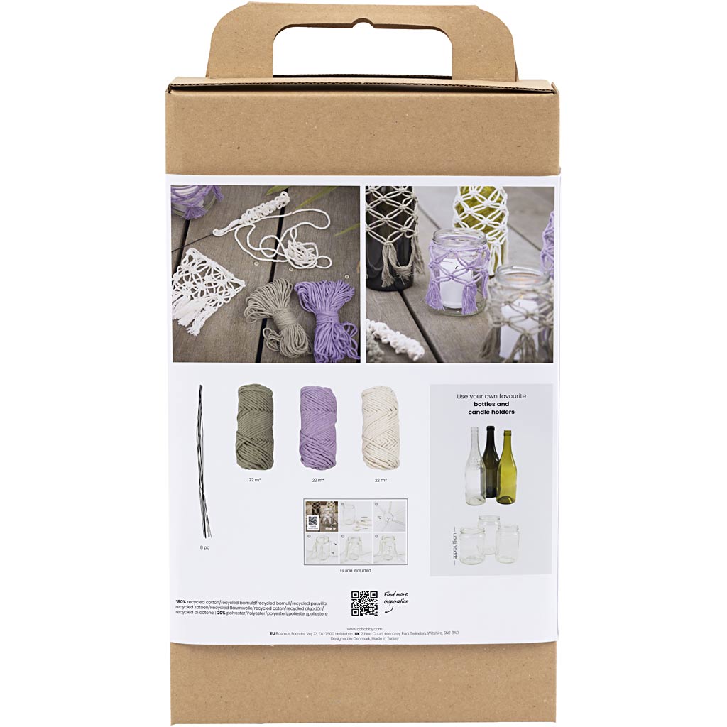 Kreativfirma Hobbyset Macrame Glass Dekoration