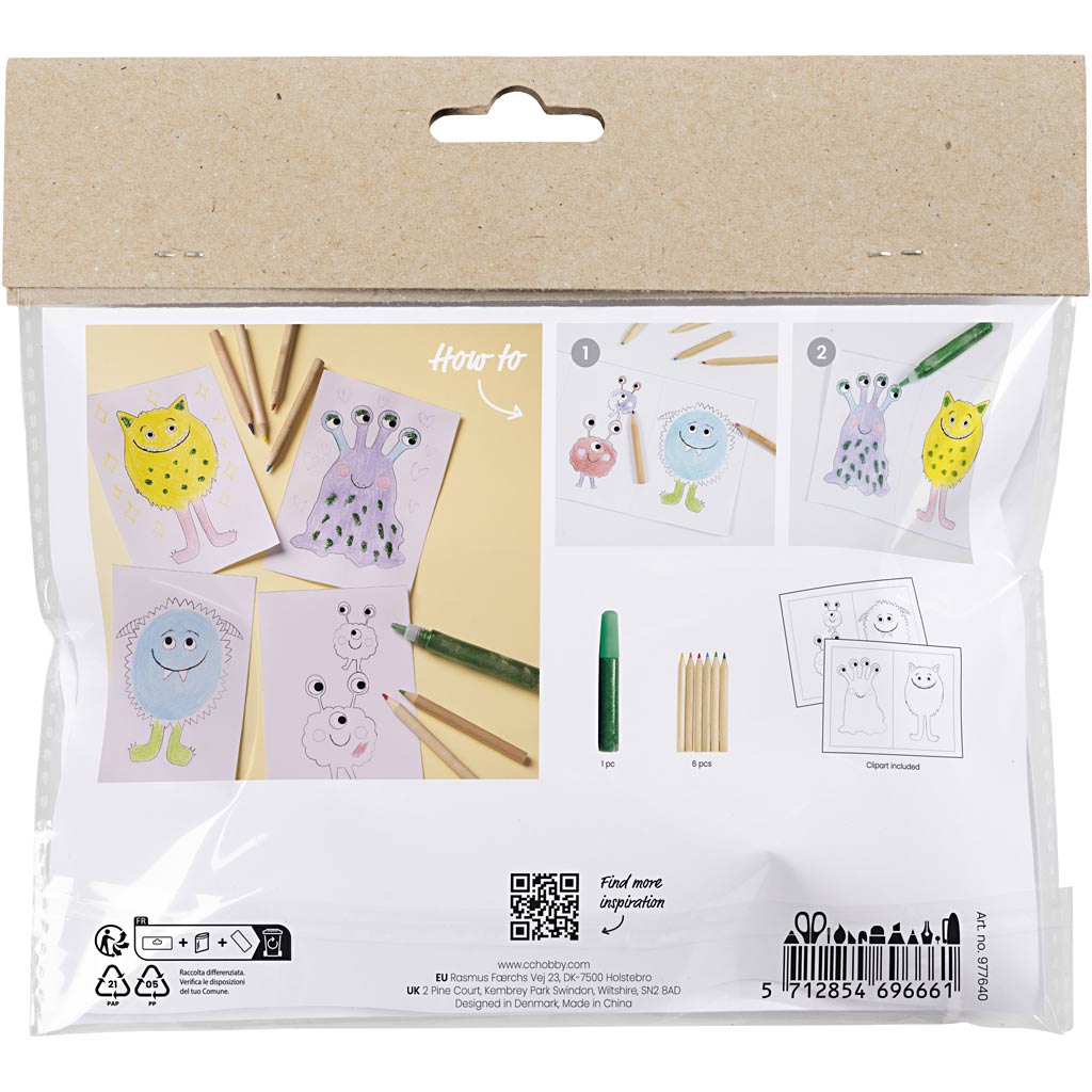 Creativ Company Mini-Hobby-Set Farben, Muster, verschiedene Farben, 1 Box