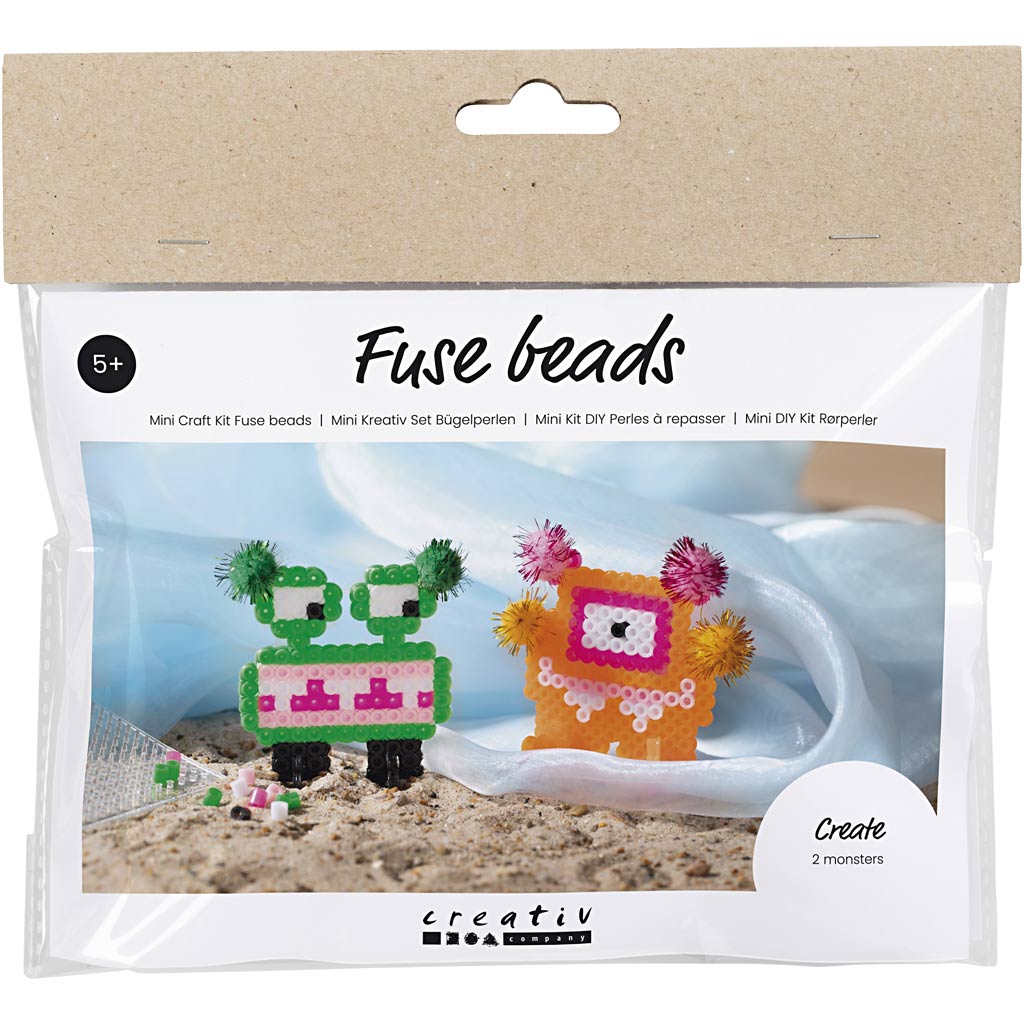 Creativ Company Mini-Hobby-Set Bügelperlen, Muster, verschiedene Farben, 1 Box