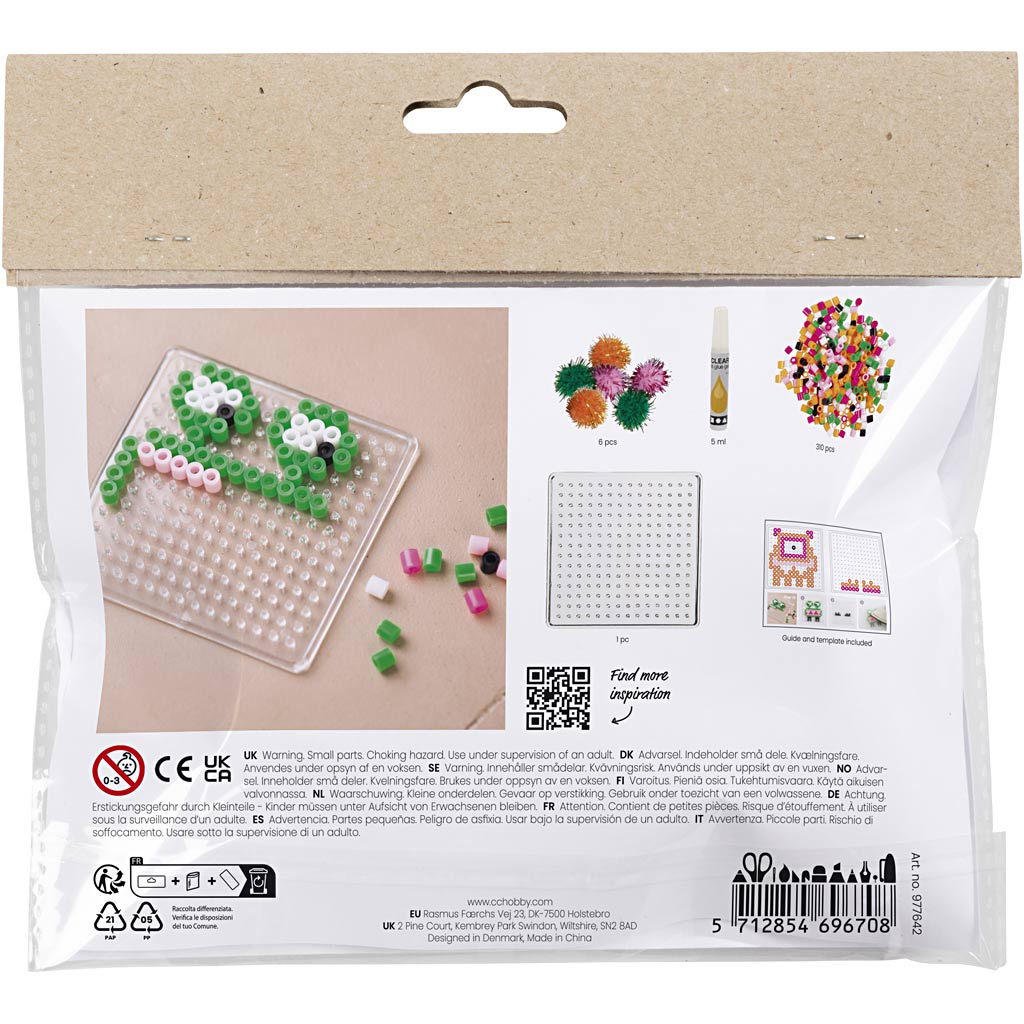 Creativ Company Mini-Hobby-Set Bügelperlen, Muster, verschiedene Farben, 1 Box