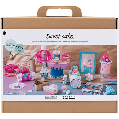 Creativ Company Maxi-Kreativbox leckere Kuchen, Kuchen und Süßigkeiten, verschiedene Farben, 1 Box