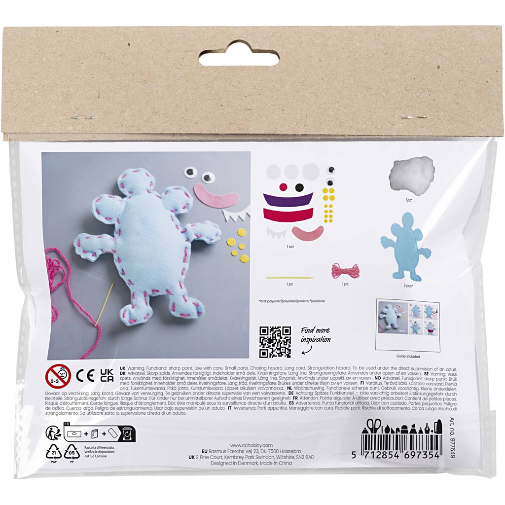 Creativ Company Mini Hobbyset Nähen Filzmonster