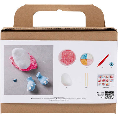 Creativ Company Mini-Hobby-Set Bildhauerei, Monster Freddy, Neonpink, 1 Box