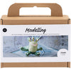 Creativ Company Mini-Hobby-Set Bildhauerei, Monster Lulu, hellgrün, dunkelgrün, 1 Box