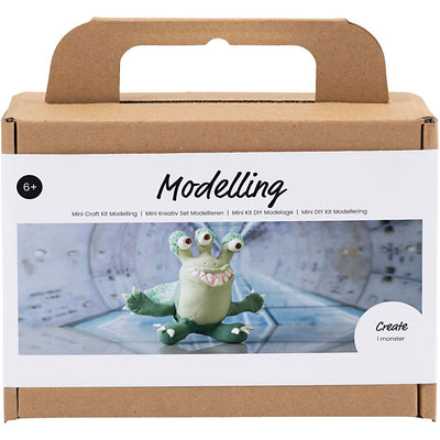 Creativ Company Mini-Hobby-Set Bildhauerei, Monster Lulu, hellgrün, dunkelgrün, 1 Box