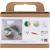 Creativ Company Mini-Hobby-Set Bildhauerei, Monster Lulu, hellgrün, dunkelgrün, 1 Box