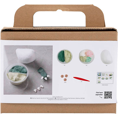 Creativ Company Mini-Hobby-Set Bildhauerei, Monster Lulu, hellgrün, dunkelgrün, 1 Box