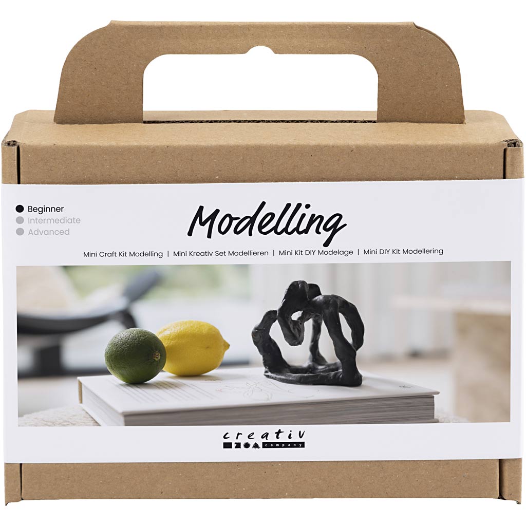 Creativ Company Mini-Hobby-Set Bildhauerei, Figur, schwarz, 1 Box