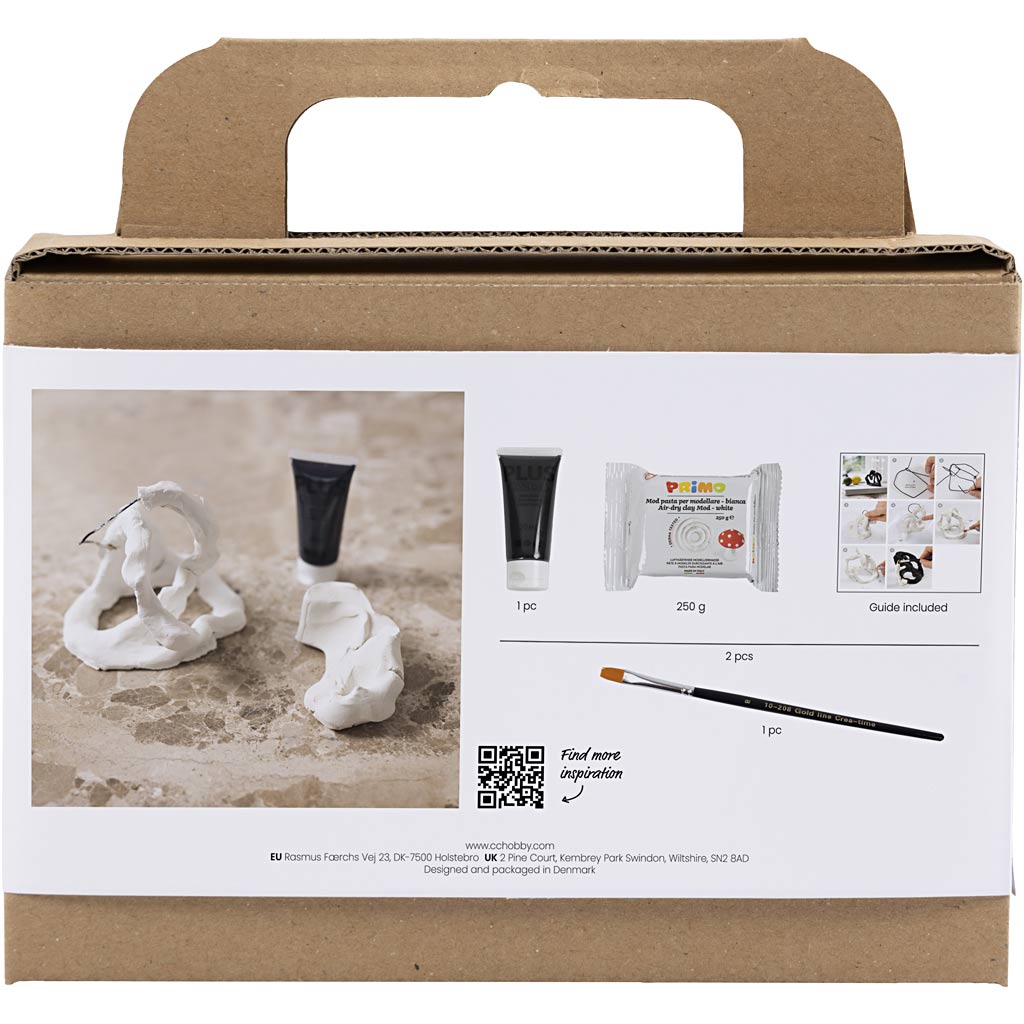 Creativ Company Mini-Hobby-Set Bildhauerei, Figur, schwarz, 1 Box