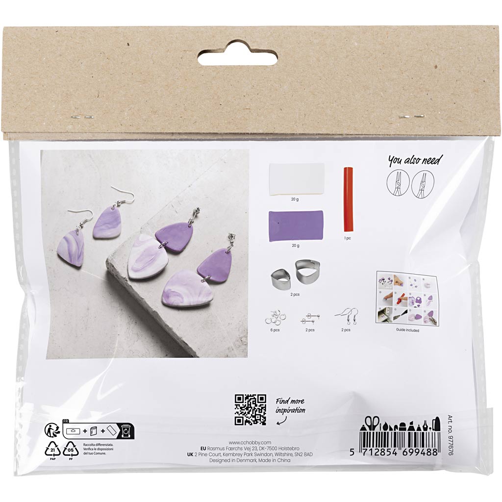 Creativ Company Mini Hobbyset Schmuckohrringe lila lila