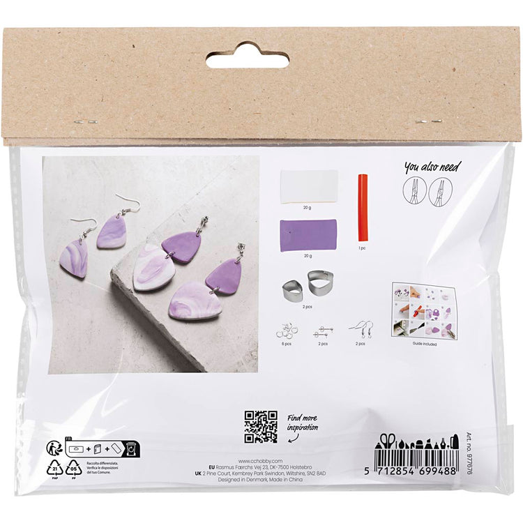 Creativ Company Mini Hobbyset Schmuckohrringe lila lila