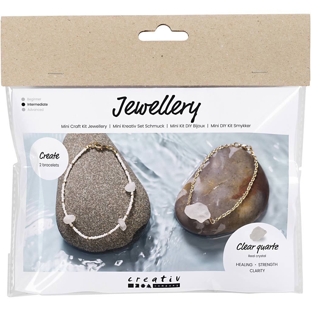Creativ Company Mini-Hobby-Set Schmuck, Armband mit Bergkristall, 1 Box