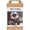 Creativ Company Hobby-Set Papierkunst, Kranz, weiß, hellnatur, 1 Box