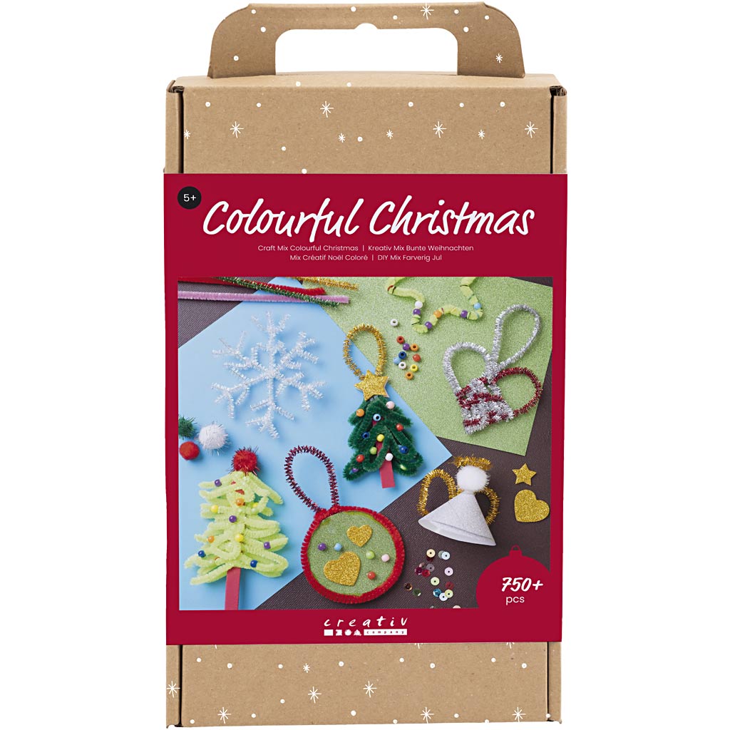 Creativ Company Kreativbox Bunte Weihnachten, Weihnachtsfiguren, verschiedene Farben, 1 Box