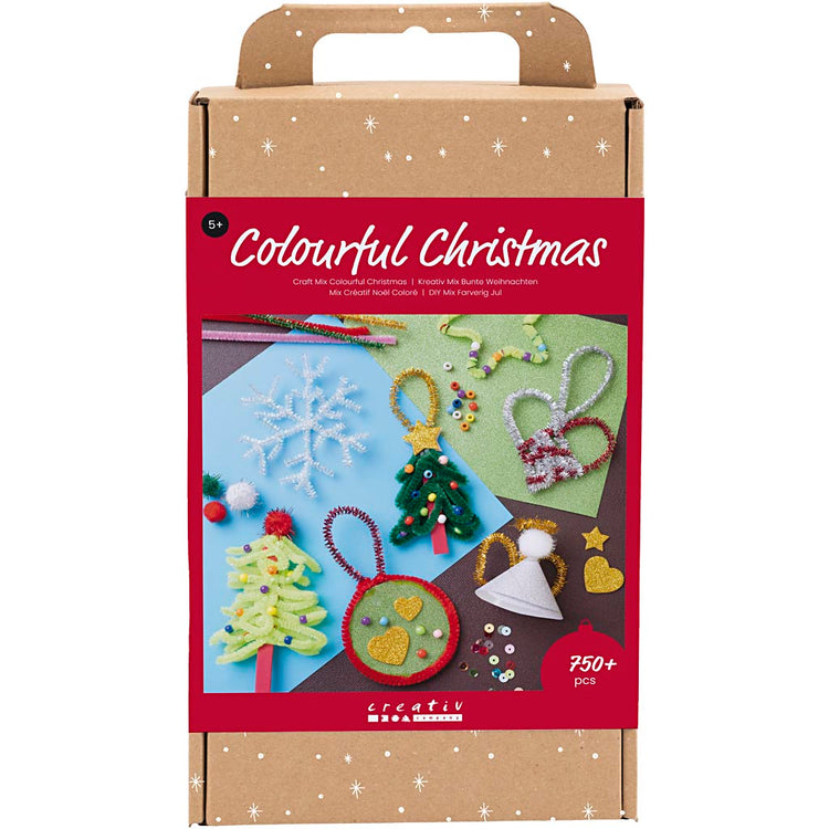 Creativ Company Kreativbox Bunte Weihnachten, Weihnachtsfiguren, verschiedene Farben, 1 Box