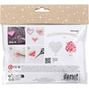 Creativ Company Mini-Hobby-Set Bügelperlen, Weihnachtsherzen, Rosa, Hellrosa, Primärrot, Weiß, 1 Box