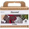 Creativ Company Mini-Hobby-Set Makramee, Weihnachtsmann, Weihnachtsrot, gebrochenes Weiß, 1 Box