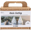 Creativ Company Mini-Hobby-Set, Kunstharzguss, Weihnachtsbäume, weiß, 1 Box