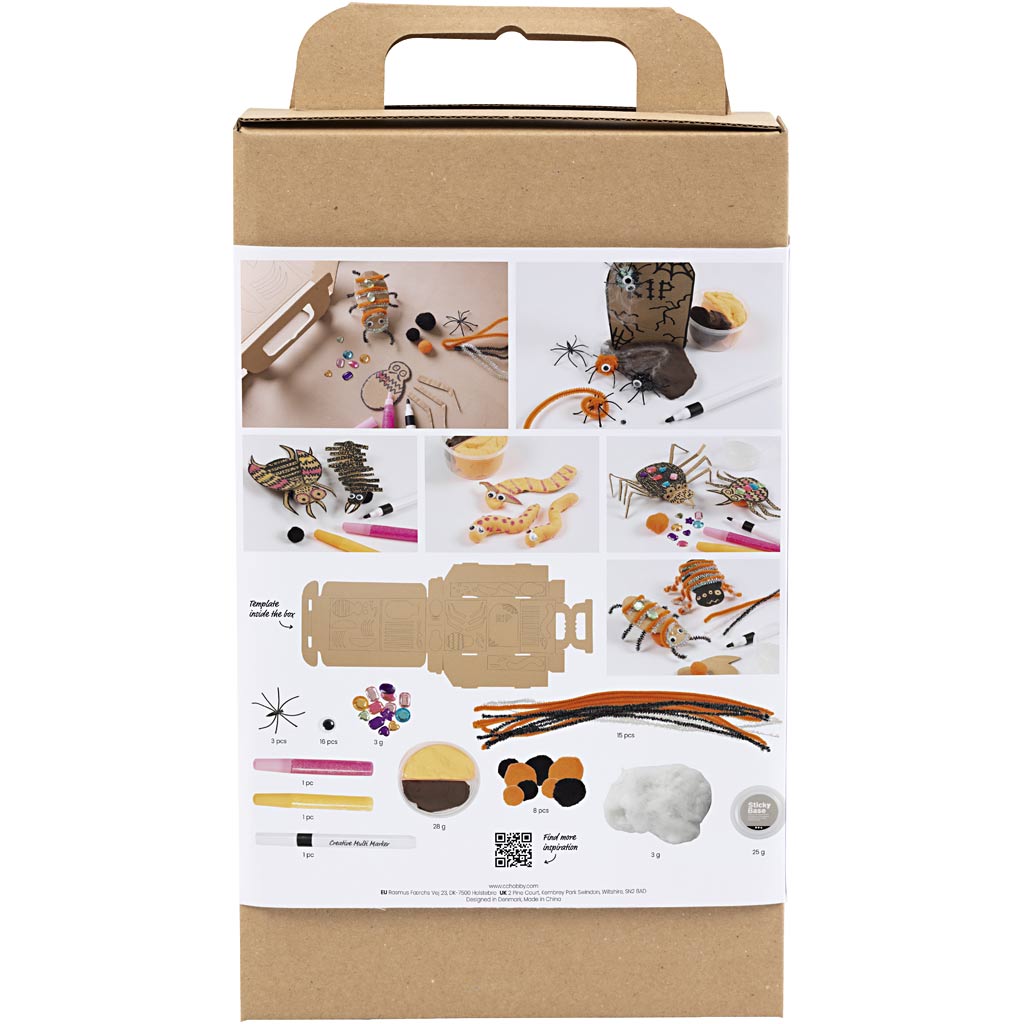 Creativ Company Hobby-Set Dekoration, Insekten, Würmer und Grabsteine, verschiedene Farben, 1 Box