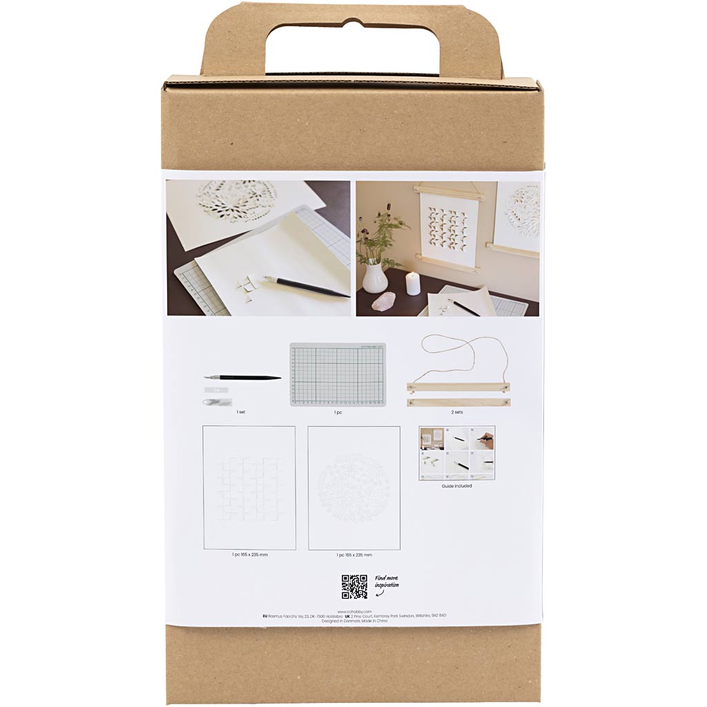 Creativ Company Hobby-Set Papierkunst, Papieraufhänger, gebrochenes Weiß, 1 Box