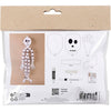 Creativ Company Mini-Hobby-Set Papierdekorationen, Skelett, schwarz und weiß, 1 Box