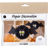 Creativ Company Mini-Hobby-Set Papierdekorationen, Fledermäuse, schwarz, weiß, 1 Box