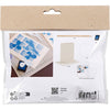 Creativ Company Mini-Hobby-Set, Schaumstoffdruck, Karte mit Design, weiß, gebrochenes Weiß, 1 Box