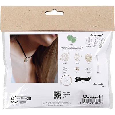 Creativ Company Mini-Hobby-Set Schmuck, Aventurin-Herz, klar, 1 Box