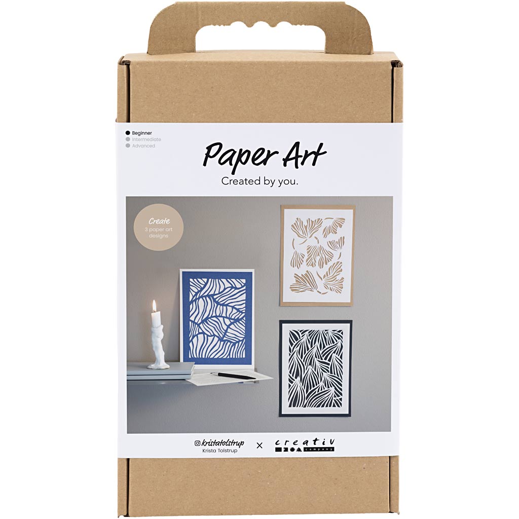 Creativ Company Hobby-Set Papierkunst, Bilder zum Aufhängen, gebrochenes Weiß, 1 Box