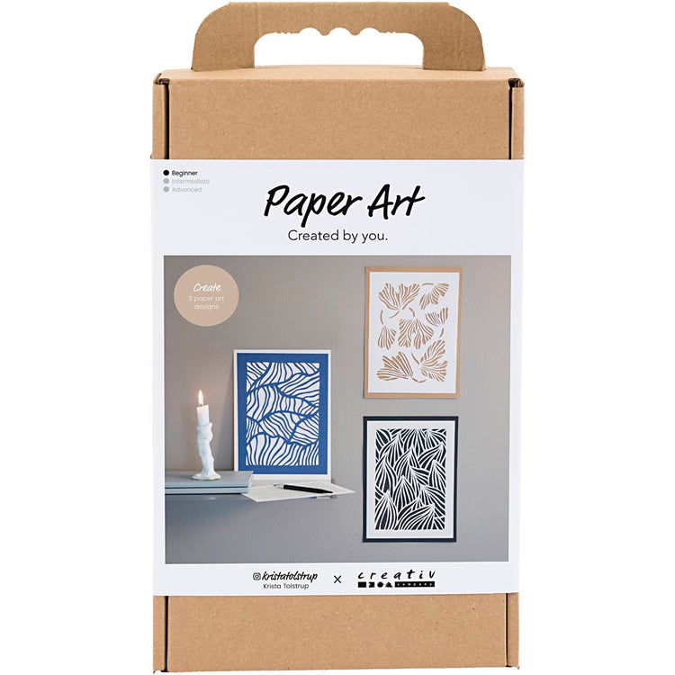 Creativ Company Hobby-Set Papierkunst, Bilder zum Aufhängen, gebrochenes Weiß, 1 Box
