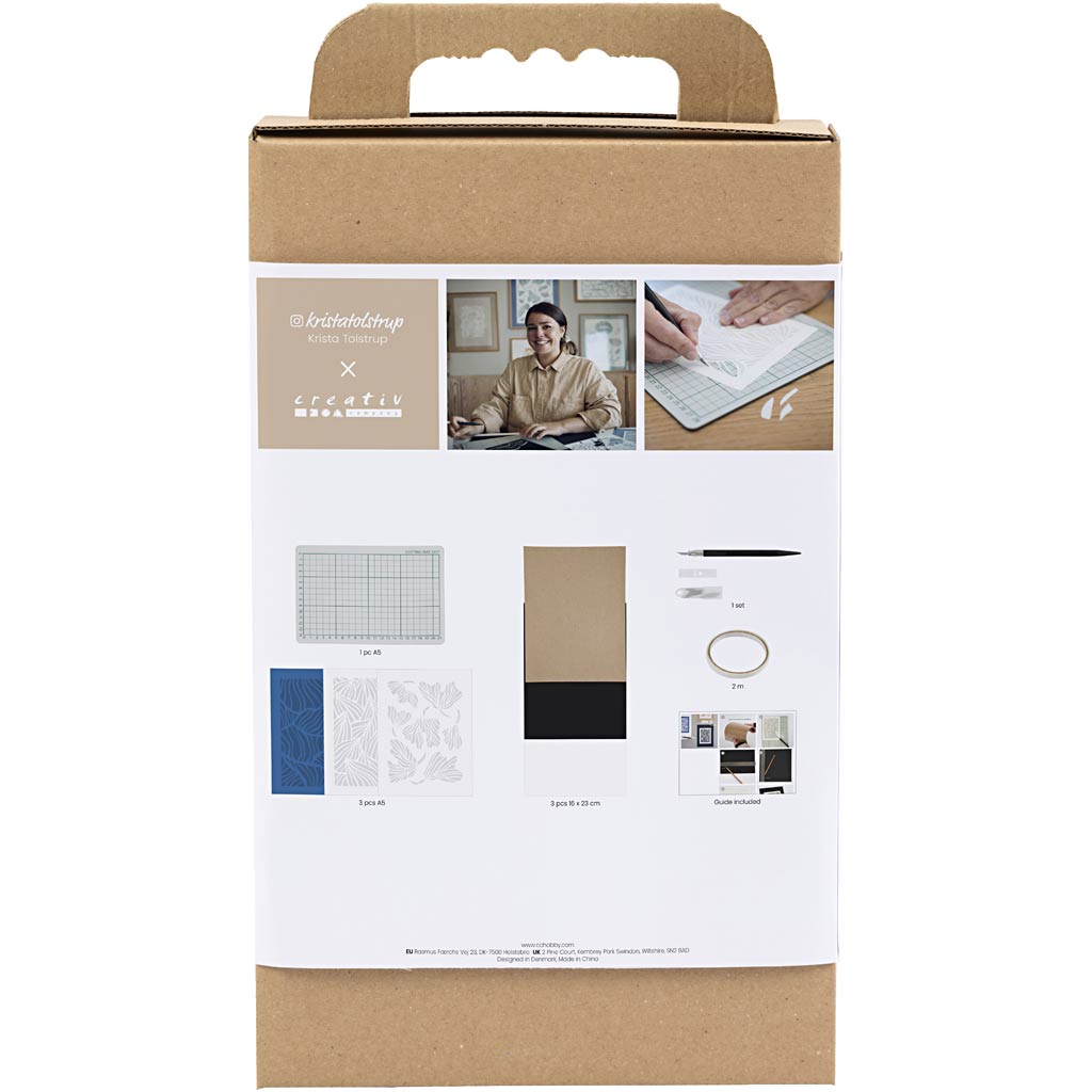 Creativ Company Hobby-Set Papierkunst, Bilder zum Aufhängen, gebrochenes Weiß, 1 Box