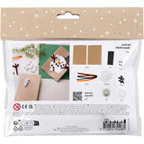 Creativ Company Mini-Hobby-Set Dekoration, Weihnachtskarten mit Schneemännern, Schwarz, Braun, Mittelorange, Weiß, 1 Box - afbeelding 2