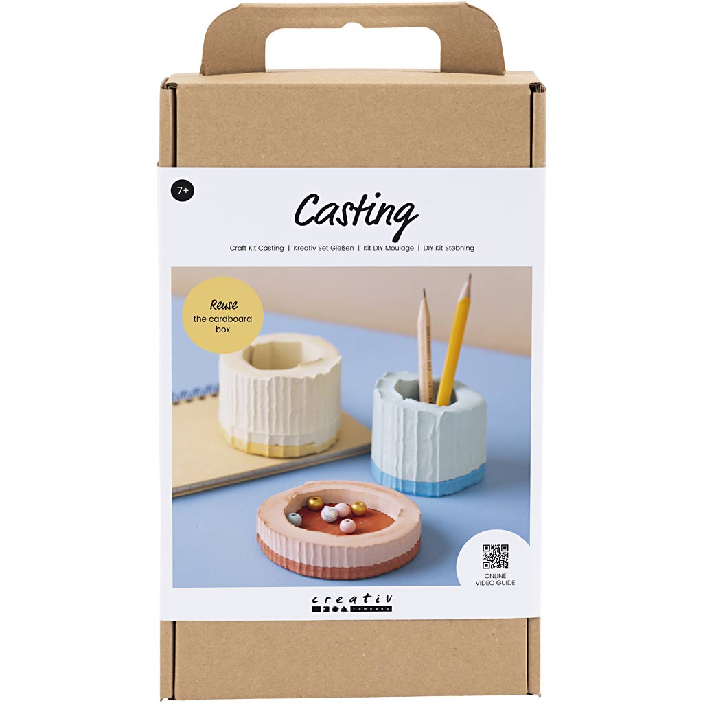 Creativ Company Hobby-Set Gießen, Behälter, blau, rot, hellgelb, 1 Box