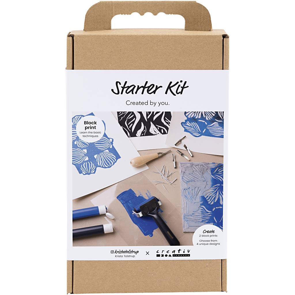 Creativ Company Starter-Hobby-Set Blockdruck, 1 Box