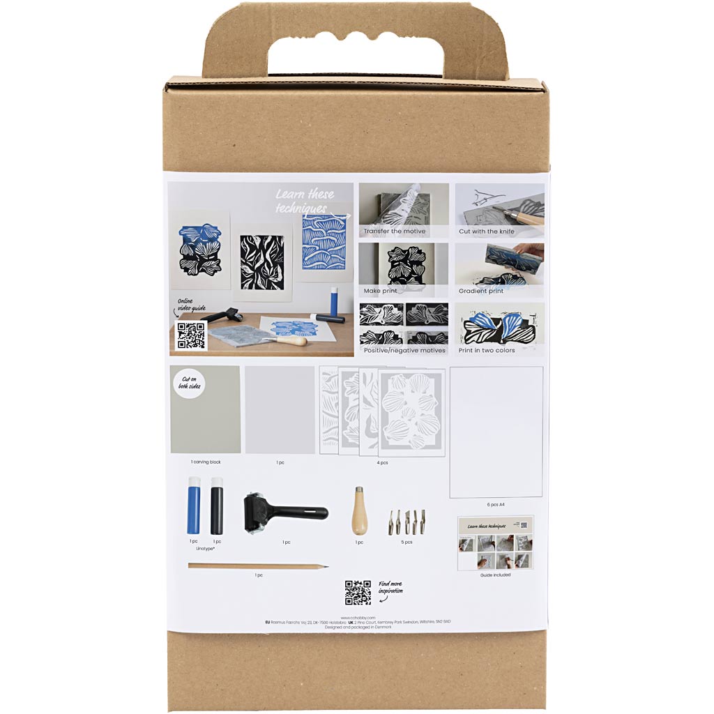 Creativ Company Starter-Hobby-Set Blockdruck, 1 Box