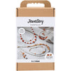 Creativ Company Hobby-Set Schmuck, Beige, gebranntes Orange, weißes Perlmutt, 1 Box