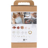 Creativ Company Hobby-Set Schmuck, Beige, gebranntes Orange, weißes Perlmutt, 1 Box