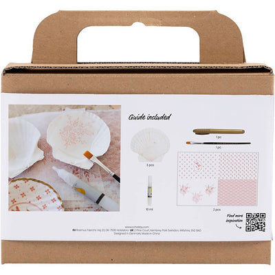 Creativ Company Mini-Hobby-Set Decoupage, Muschelschalen, hellrosa, 1 Box