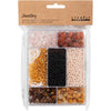 Creativ Company Kreativbox Schmuck, Kristalle, Größe 2,6-10 mm, Lochgröße 0,8-1,2 mm, ca. 2520 Teile, verschiedene Farben, 1 Box