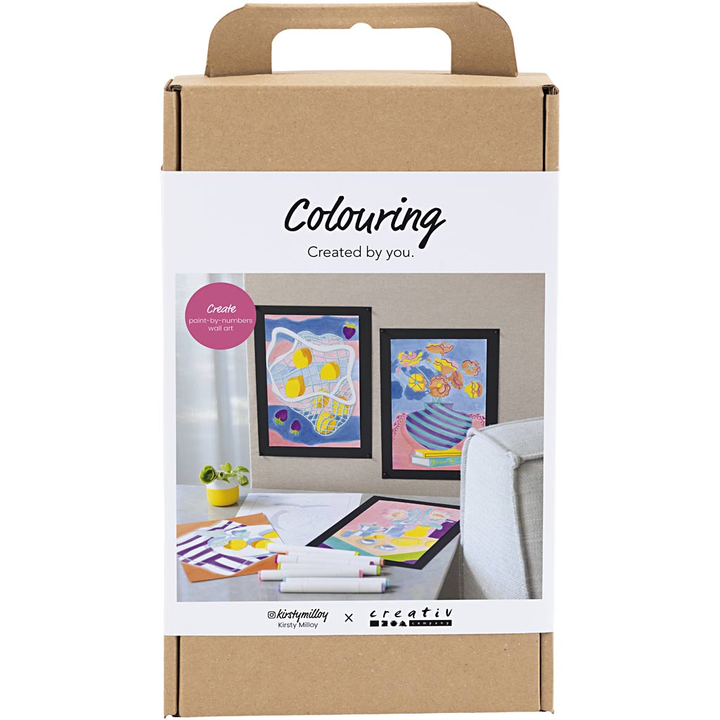 Creativ Company Hobby-Set Farben, Malen nach Zahlen, Textmarker, 1 Box