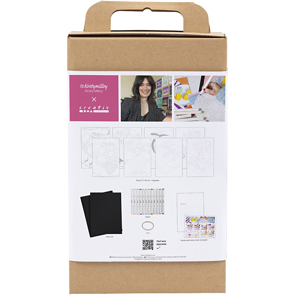 Creativ Company Hobby-Set Farben, Malen nach Zahlen, Textmarker, 1 Box